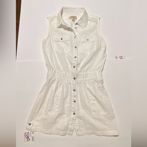Triple Five Soul white mini dress with pockets